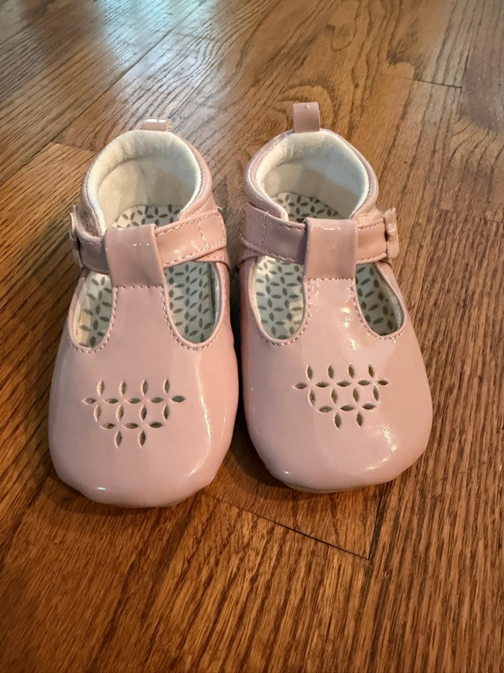Stride Rite Pink Patent T-Strap Baby Mary Jane Shoes